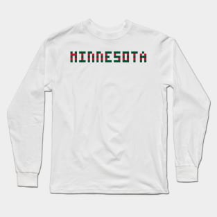 Pixel Hockey State Minnesota 2017 Long Sleeve T-Shirt